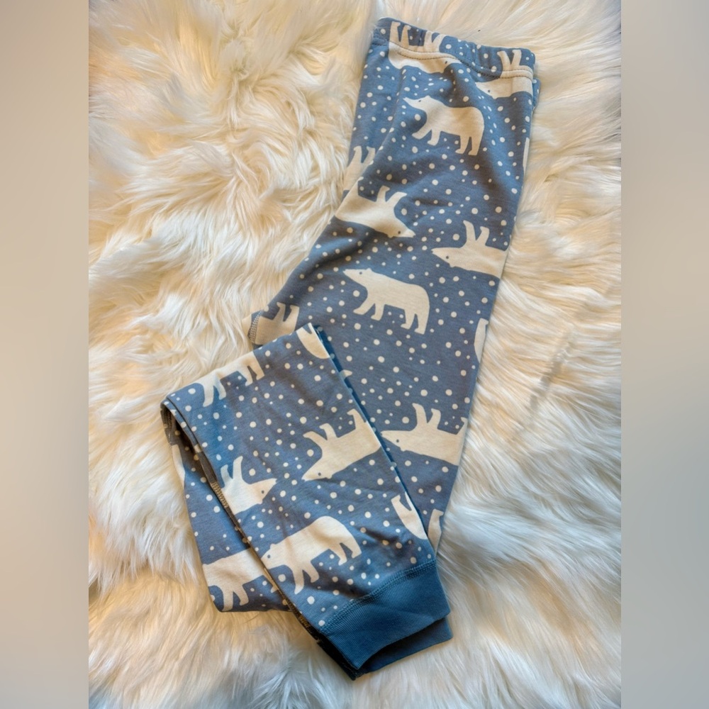 Hanna Andersson Light Blue Pajama Pants with Bear Print Size 14-16